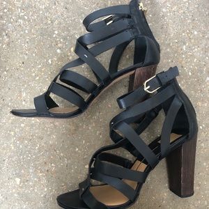 Dolce Vita Black Caged Heeled Sandals